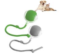 2025 Nueva Bola De Perro De Perro Interactiva, New Jugguete Electro Con Carga Usb, Juguetes Interactivos Para Gatos Toyes Automáticos Para Perros Autónomos, 360° Smart Automatic (Gris + Verde)