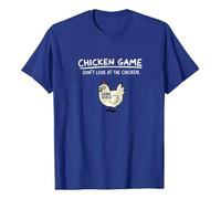 2025 nueva camiseta hombre camiseta hombre camiseta chicken Game Don't Look at The Chicken divertida camiseta de pollo niños azul, azul, M