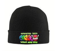 2025 Nueva Geometría Guion ¿Qué Eres Gorras Tejidas para Mujeres Gorros de Otoño Invierno Acrílico Geometric Dash Video Game Cálido