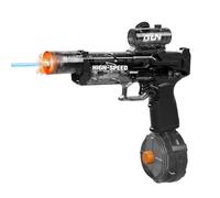 2025 Nueva pistola de agua eléctrica con efectos de luz de llama realistas retroceso simulado, pistola de agua automática recargable juguete de agua para piscina de verano para niños, adultos