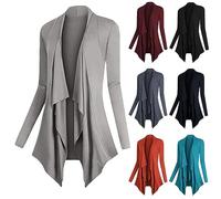 2025 Nuevo Abrigo Mujer Primavera Mediados Largo - Cárdigan Mujer Chic Y Elegante Tamaño Grande Abrigo Casual Abrigos Doblado Chaqueta Manga Larga Ropa Plisada Loungewear Anti Uv Cardigan, azul marino