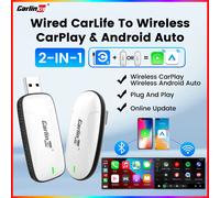 2025 nuevo CarlinKit Mini adaptador USB para automóvil CarLife a CarPlay inalámbrico Android Auto Conexión automática inalámbrica Actualización de radio de automóvil original para Changan Geely, etc.