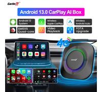 2025 NUEVO CarPlay AI Box LED Android 13 SM6115 CPU de 8 núcleos 5G WiFi BT GPS para Netflix YouTube EM Version SM6115 4GB RAM 64GB ROM