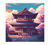 2025 Nuevo Diamond Painting Japón 35x35cm Diamond Painting Adultos Ciudad,Cuadrado Pintura Diamante Kit Dibujos Con Diamantes Niños,DIY Cristal Punto de Cruz Regalos Originales para Room Decor O-1305z