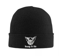 2025 Nuevo Gorro Tejido Ready To Die Gorro de otoño consombreros intercalados Cálido y Casual Esqueleto Sombreros de Calavera Hombres Mujeres Regalos