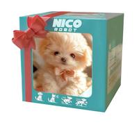 2025 Nuevo Perro Robot Ai, Mi Cachorro Robot Realista Inteligente, el Sombrero Actúa como Un Perro Real, Mascota Robótica Interactiva para Adultos, Caminar, Ladrar, Menear la Cola White