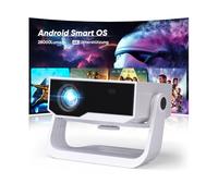 2025 Nuevo Smart Beamer 4K Apoyo Android 11, Full HD 1080P, 25000 lúmenes, WiFi 6 y BT 5.2, soporte ajustable 120°, enfoque eléctrico, corrección trapezoidal, proyector de cine en casa para Switch/PS5