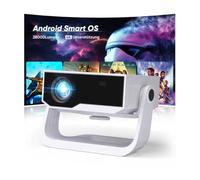 2025 Nuevo Smart Beamer 4K Soporte Android 11, Full HD 1080P, 28000 lúmenes, WiFi 6 y BT 5.2, soporte ajustable 120°, enfoque eléctrico, corrección trapezoidal, proyector de cine en casa para Switch