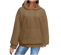 2025 Nuevo Sudadera Mujer Capucha Oversize, Chaqueta Mujer Media Temporada Gran Tamaño Sudaderas Otoño E Invierno Sudadera Casual Abrigo liso Abrigos Versátil Ropa Simple Loungewear Sudadera, a, XL
