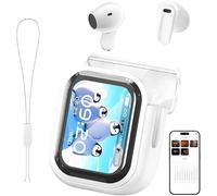 [2025 Nuevos] NE20 Auriculares Traductor en Tiempo Real, Traductor Instantaneo de voz, Pantalla Táctil LCD Para 135 idiomas y acentos, 60 Horas (blanco)