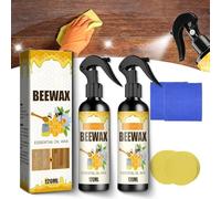 2025 Nuovo lucidante spray alla cera d'api per il legno, spray alla cera d'api naturale, per soggiorno, cucina, mobili e pavimenti in legno (2pcs)