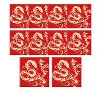 2025 Original Year of the Snake Red Packet New Gold Stamped Snake New Year Red Packet 10x Gold-Stamped Snake Lucky Money Red Sobres for Chinese New Year and Spring Festival