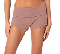 2025 Pantalon Corto Mujer,Mis Pedidos Pantalones Cortos Deportivos Sexy Slim Fit Ligero Fresco Shorts Verano Cintura Baja Elástica Pantalón Corto Mujer Color Sólido Bermudas Verano Casual