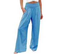 2025 Pantalón Largo Mujer Moda Suelto Bolsillo Original Casual Fiesta Cómodo Oficina Negocio Verano Elegante Cintura Alta Vacaciones Casual
