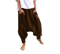 2025 Pantalones Hippy para Hombre - Pantalones para Hombre Verano Moda Trabajo Estilo Harén, Pantalon Suelto Fitness Chandal Bombacho - para Jogging, Uso Diario, Deportes, Yoga