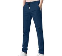 2025 Pantalones Hombre Verano Mis Pedidos Pantalon Chinos para Hombre de Cintura Elásticos Corte Regular Ligeros Cómodos Pantalones de Trabajo con Bolsillos Color Sólido Pantalón Largo Talla Grande
