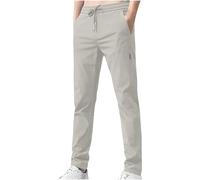 2025 Pantalones Hombre Verano Mis Pedidos Pantalon Chinos para Hombre de Cintura Elásticos Corte Regular Ligeros Cómodos Pantalones de Trabajo con Bolsillos Color Sólido Pantalón Largo Talla Grande