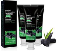 2025 Pasta dental blanqueadora intensiva con carbón de bambú, Pasta dental blanqueadora con carbón activado, Limpieza profunda y aliento fresco, Eliminación natural de manchas, Cuidado completo