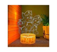 2025 PAW Chase Rubble Zuma Night Light Kids, 3D Led Table Bedside Anime Lamp, Touch Lamp with 16 Colors Change and Remote Control for Bedroom Decorati