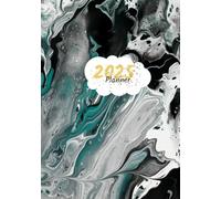 (2025)Planner-Weekly and Monthly: Spanning Jan 2025 to Dec 2025, Sized ( 7 " * "10 ) Inch, Featuring a Vision Board Habit Tracker, Bucket List, Brain Dump Sections, and Notes Pages.