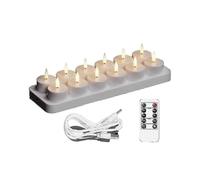 2025 Rechargeable Tea Lights Candles, 12 Pcs Rechargeable Candles with Remote