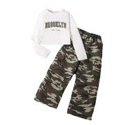 2025 Ropa Infantil para niñas Conjunto Casual de Verano Sólido Algodón Volantes Camiseta Corta y Pantalones Deportivos Gasa Fruncido Sueltos Cortos Manga niños 2 a 11 años