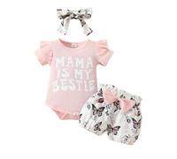 2025 Ropa Infantil para niñas Cortos Casual 2 Piezas Cuello Redondo y Botones Camiseta Corta Pantalones Deportivos Streetwear Moderno Conjunto Deportiva 2-8 años