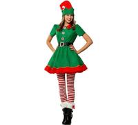 2025 Ropa Navidad Familia Conjunto Traje de Elfo Navideño Hombre Mujer Disfraz Elfo de Niña Vestido Familia Adultos Niños Disfraces Duende Iguales a Juego Chica para Fiestas Cosplay Carnaval