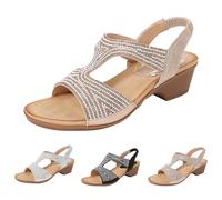 2025 Sandalias Mujer Verano Tacon Vestir Comodas Elegante Zapatos Tacon Ancho Fiesta Punta Abierta Moda Sandalia Plataforma Casual Pole Dance Baile Sandals Cierre De Hebilla Novia Boda Baratas Regalo