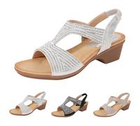 2025 Sandalias Mujer Verano Tacon Vestir Comodas Elegante Zapatos Tacon Ancho Fiesta Punta Abierta Moda Sandalia Plataforma Casual Pole Dance Baile Sandals Cierre De Hebilla Novia Boda Baratas Regalo