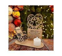 2025 Sentimental LED Rocking Chair Ornament - Wooden Christmas Memorial Candle for British Homes