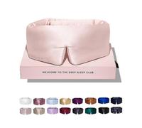 2025 Silk Sleep Mask. FaceHugging, Padded Silk Cocoon for Luxury Sleep in Total Darkness. (Sunset Pink)