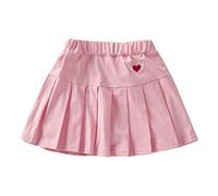 2025 Skorts para niños pequeños, niñas bebés, faldas para niña, falda acampanada, simple, falda de patinadora plisada, falda deportiva niña 86, Rosa., 3-4 años