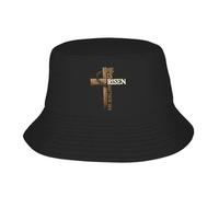 2025 Sombrero de Cruce de Pascua Bucket Hat Verano Él ha resucitado Christian Sombreros de Pescador Hombres Mujeres Personalidad Gorras de Vacaciones Hip Hop
