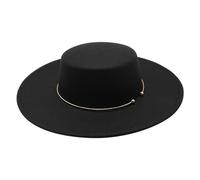 2025 Sombreros Fedora para Mujer, Sombrero Plano para Hombre, Sombrero de Pie de Pork, Ala Ancha, Sombrero de Iglesia, Vaquero Inflable En Un Disfraz Adulto, Negro , talla única