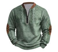 2025 Sudaderas Hombres,Sudadera Hombre Sin Capucha Casual Cuello V Media Cremallera Pullover Hombre con Moda Estampado Informal Deportivos Sweatshirt Outwear Sueltos Deportivos Jogging Sudadera