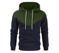 2025 Sudaderas Hombres,Sudaderas Hombre con Capucha de Forro Polar Block Color Camiseta Manga Larga Hombre con Bolsillo Informal Pullover Deportivo Sueltos Hoodie Cómodo Jersey Hombre S-3XL
