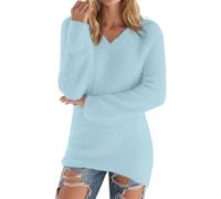 2025 Suéter Mujer Invierno Cálido Jacquard Cuello Alto - Abrigo Mujer Invierno Cálido Suéter Manga Larga Suéteres Lisos Abrigo Casual Ropa Forrada en Polar Loungewear Blusa Grande Talla Alta, Z-sky