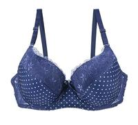 2025 Sujetador Mujer Soporte Garganta con Armadura Sujetador Soporte Garganta Push Up Bra Top Comfit Transpirable Brassiere Sexy bajo ropa Femenina Bralette Anti flacidez Ropa de dormir, azul, 65C