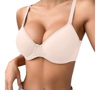 2025 sujetador sujetador mujer encaje con marco mujer sexy chic sujetador colores puros lencería francesa Bralette a la moda clásica básica casual sujetador, caqui, 85B