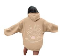 2025 Sunset Hoodie Beach Hoodie Strand Hoodies Oversize Beachy Hoodies Beachy Hoodies Coco Niña Surf Sudadera Casa Dinero, caqui, XXL