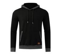 2025-Sweat Camisa Hombre Manga Larga - Sudadera con Capucha Casual Color Surtido con Cordón y Bolsillo Chic Sudadero Cómodo Clásico Paspartú Simple Sudadera Sudadera Sudadera