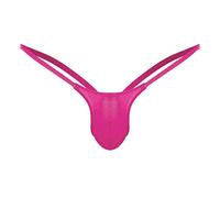 2025 - Tanga de espalda para hombre calzoncillos tanga abierta ropa interior baja cintura calzoncillos lencería sexy conjunto de tallas grandes, Rosa intenso., XL