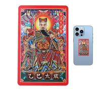 2025 Tarjetas Tai Sui Amulet, tarjeta auspiciosa de decoración - 8x5cm Tarjeta favorita colorida, protección y soporte Bendición por la riqueza