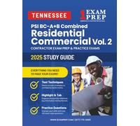 2025 Tennessee PSI BC-A, B - Combined - Residential Commercial Contractor - Vol 2: Contractor Exam Preparation & Practice Exams