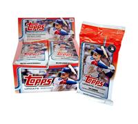 2025 Topps Updates - Tarjetas coleccionables de béisbol de 20 quilates, caja de exhibición de refuerzo, ¡busca tarjetas de novato!