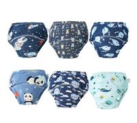 2025 Training Pants for Boys Girls, UP Airy Potty Training Underwear, Unisex Toddler Pee Pant, Breathable Washable (6PCS-A,Large)
