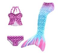 2025 traje de baño para niña bikini traje de baño 3 piezas traje de baño para niñas bikini conjunto de cola para 3-14 años