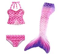 2025 traje de baño para niña bikini traje de baño 3 piezas traje de baño para niñas bikini conjunto de cola para 3-14 años
