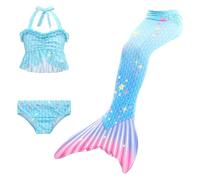 2025 traje de baño para niña bikini traje de baño 3 piezas traje de baño para niñas bikini conjunto de cola para 3-14 años